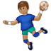 🤾🏽‍♂️ man playing handball: medium skin tone display on Samsung